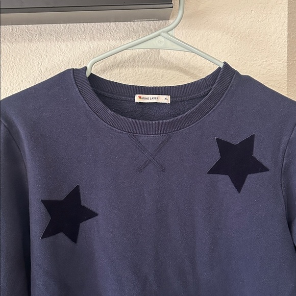 Marine Layer Navy sweatshirt with star details - Picture 2 of 5